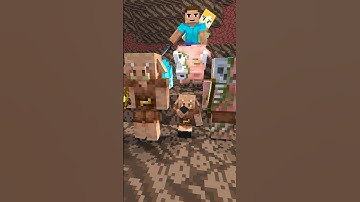 Wither skeleton attack piglin #minecraft #animation #shorts