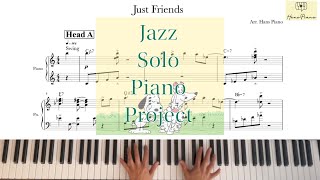 Just Friends /Jazz Solo Piano/download for free transcription/arr.@hanspiano2020 /무료악보