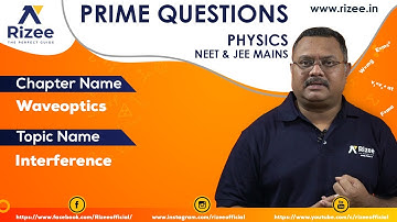 JEE & NEET 2021/2022 | Important Chapter in Physics -  Wave optics | Q4 - Interference | Rizee
