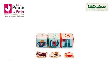 Jeu de cubes "Cache-cache" ferme - Lilliputiens - Lapouleapois.fr