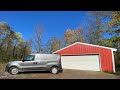 Living Off Grid In A Metal Barn First Week