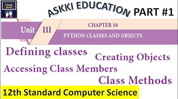 💥 12th Computer Science Chapter 10 : Python Classes And Objects | English Medium | Part#1