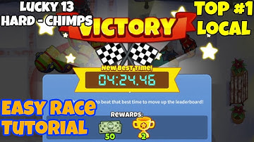 Lucky 13 | Bloons TD 6 (BTD6) Easy Race Tutorial/Guide (Mobile Friendly, No MK, No Micro)