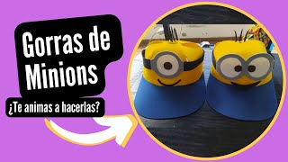 Gorra de foami de Minions / Cachucha / Jockey / #minions #manualidadesconfoami