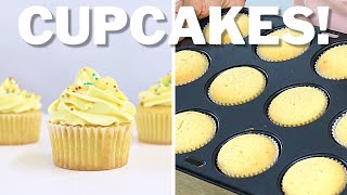 FLUFFY Vanilla Cupcakes! How to make classic MELT-IN-YOUR-MOUTH cupcakes screenshot 3