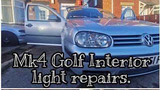 Volkswagen Golf Mk4 Interior lights not working. What's the issue and how to solve it.