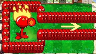 1 Pea Fire vs O-Nut vs All Zombie PVZ | Plants vs Zombies Hack