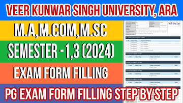 VKSU PG Exam Form Filling -2024||Semester- 1st&2nd||Registration & Payment Problem||M A,M.Com,M.Sc