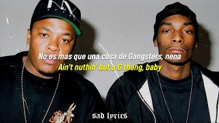 Dr. Dre ft. Snoop Dogg - Nuthin&#39; But A G Thang // Sub Español &amp; Lyrics