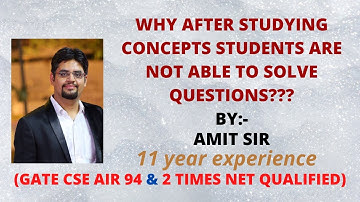 why after studying concepts students are not able to solve questions???