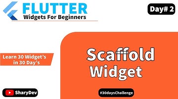 Day 2 Scaffold Widget in Flutter #flutter #flutterdeveloper