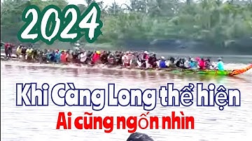 Buổi tập luyện Đội ghe ngo rồng xanh Càng Long Trà Vinh thể hiện ai cũng ngước nhìn óc om bok 2024