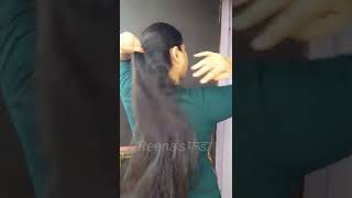 Dry Hair Combing & Middel Clip Hairstyle