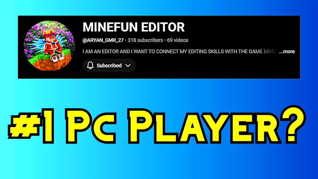 I 1v1’d the BEST PC Player in Minefun… (Aryan Gamerz) 😱