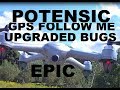 Potensic D80 Bugs 2 Clone GPS 1080p Follow Me Brushless Drone FLIGHT REVIEW