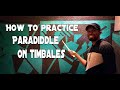 Como practicar paradiddle en timbales, ENGLISH exercise for timbal.