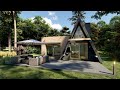 Nowoczesny domek typu Brda bez pozwolenia na budowę. Modern tiny A-frame cabin design.