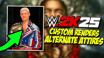 WWE 2K25 HOW TO USE CUSTOM IMAGES FOR ALTERNATE ATTIRES!
