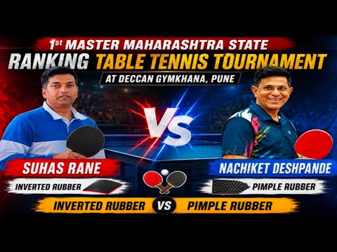 Table tennis final match 50 plus single event Suhas Rane vs Nachiket Deshpande 🏓🏓 