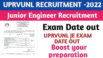 Uprvunl Exam date out||uprvunl je exam date ||uprvunl je 2022 exam date out||official update