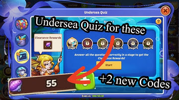Undersea Quiz +2 new Codes in Idle heroes!!!🤩🤩🤩