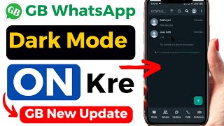 How to turn on dark mode in GB WhatsApp v17.60 | GB WhatsApp ko dark mode mein kaise badlen 2024 screenshot 1