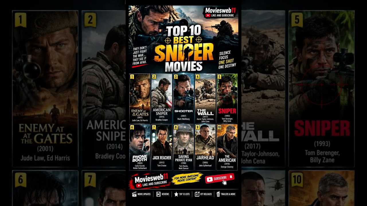 🎯 Best Sniper & Sharpshooter Movies of All Time 💥| Must-Watch War & Action Movies #SniperMovies