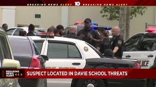 Suspect located in Davie school threats