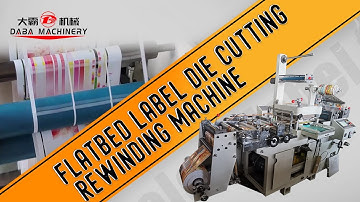 Flatbed paper label die cutting and rewinding machine with matrix remove unit
