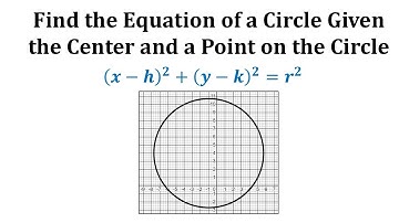 Ex: Find Standard Equation of a Circle Given Center and Point on the Circle