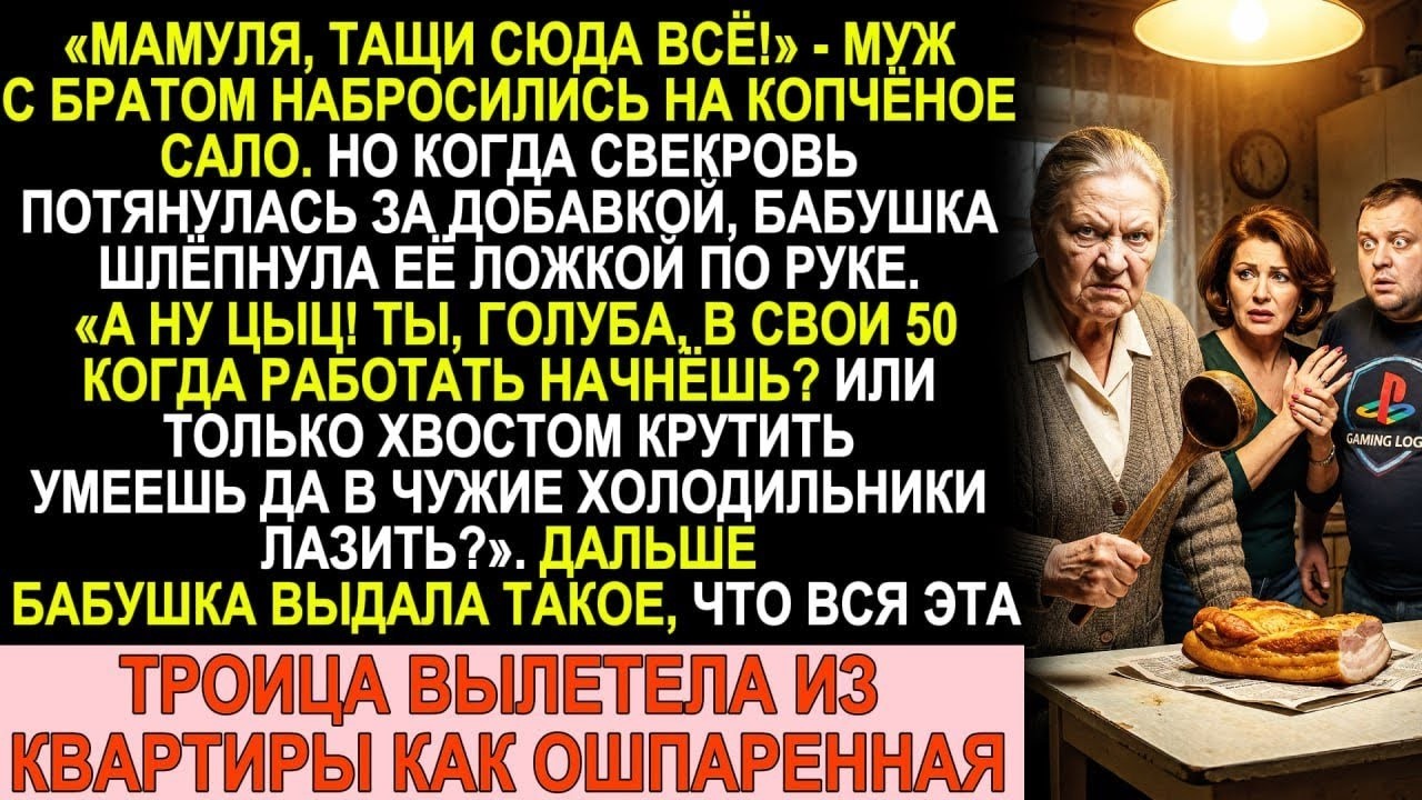 Бабушка шлёпнула свекровь ложкой по руке: «А ну цыц! Когда работать начнёшь, голуба?»
