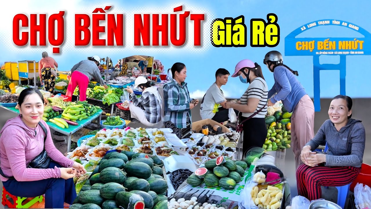 Quá Bất Ngờ Khi Đi CHỢ BẾN NHỨT, KIÊN GIANG Sau 1 Năm, Phát Hiện Chợ Bán Rất Nhiều Món Ngon, Giá Rẻ