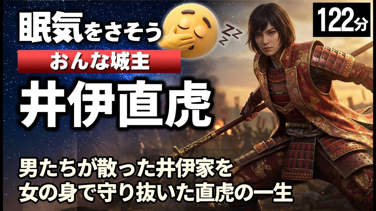 女城主 井伊直虎 の一生をゆっくりたどる長編歴史物語｜おんな城主が守り抜いた井伊家、徳川四天王への道　【睡眠用 ぐっすり】