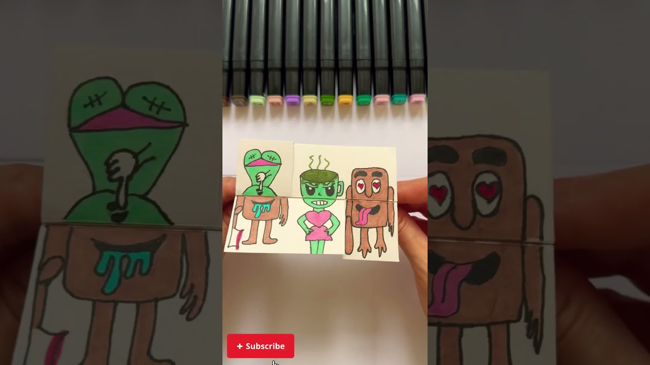 DIY Cute Emojis Diy Papercraft Brainrot Cartoon Craft Thingstodo Art Tungtungtungsahur
