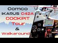 Ultraleichtflugzeug comco ikarus c42 cockpit tour und walkaround sportpilotenlizenz spl ul