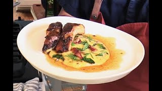 Brazilian Pork Ribs with Edible Wild Plant Polenta