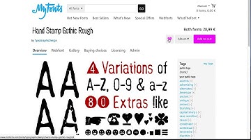 Hand-Stamped font with OpenType Feature | Hand Stamp Gothic Rough | Part 2