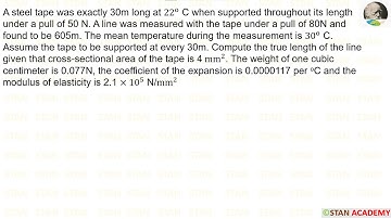 Problem No - 1 Errors in Tape Surveying from previous university questions