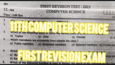 12th computer science first revision exam question paper in english medium||Jks channel