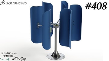 SolidWorks Tutorial: Building a Basic Wind Turbine Prototype #408 |design with ajay|