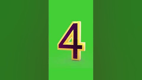 Royal Golden 3D Numbers ountdown with Voice Over | GREEN SCREEN  #chromakey #countdown10seconds  #3d