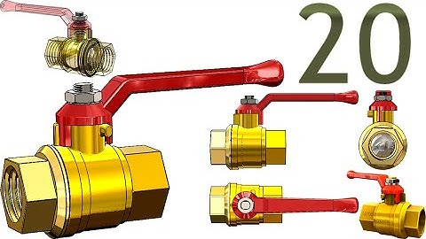 20-Project 54| Ball Valve 1|SolidWorks Tutorial: Final Assembly Valve 1 (3/4" - eq. DN20)