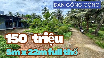 MS1902: 150 triệu, đất thổ cư 5m x 22m đẹp có dừa xã Tân Thới 