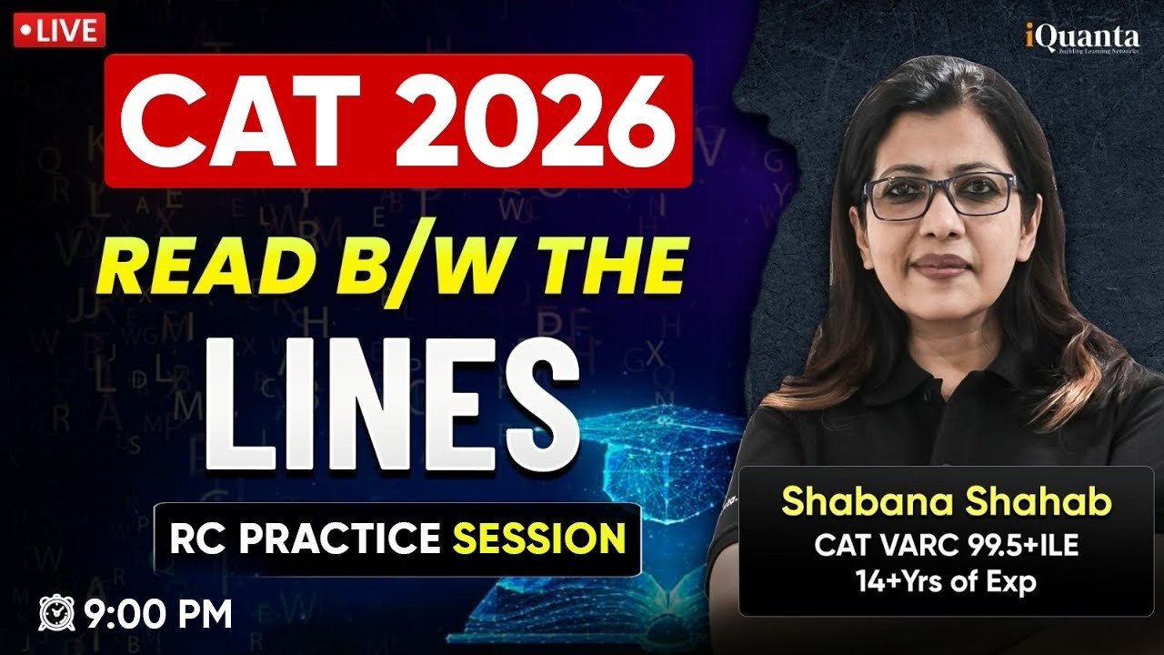 Read Between the Lines: RC Practice Session with Shabana Ma’am | CAT ...