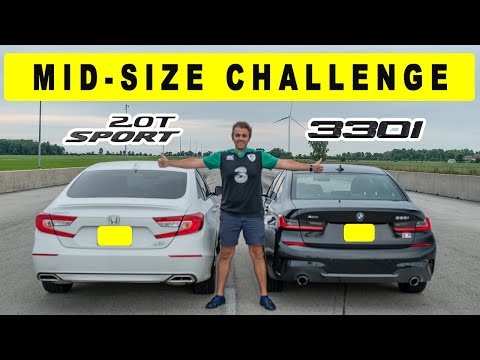 Honda Accord Sport 2.0t takes on BMW 330i X Drive, drag and roll race!