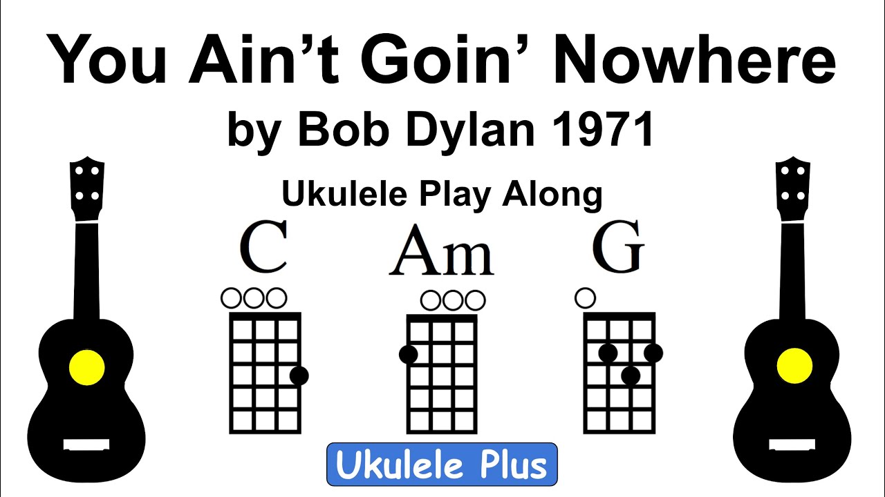 "You Ain't Goin' Nowhere" by Bob Dylan Ukulele Play Along Practice