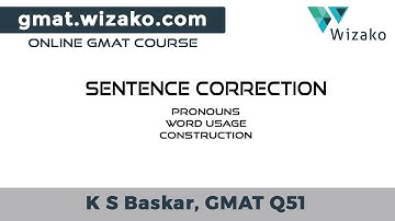 GMAT Sentence Correction Sample Question | Word Usage | Construction | Pronouns | GMAT Verbal