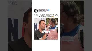 College Student Can’t Define a Woman 😳 #charliekirk #charliekirkdebate