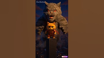 Orange Cat Becomes a Superhero and Fights a Villain! ⚡😹 #orangecat #cartoon #cat #shorts