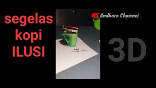 Cara menggambar 3D ilusi di kertas